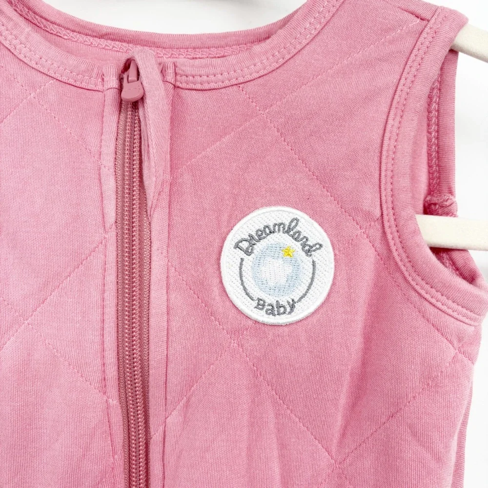 Dreamland Baby Girls Pink Bamboo Quilted Wearable Blanket Sleep Sack Size 12-24M